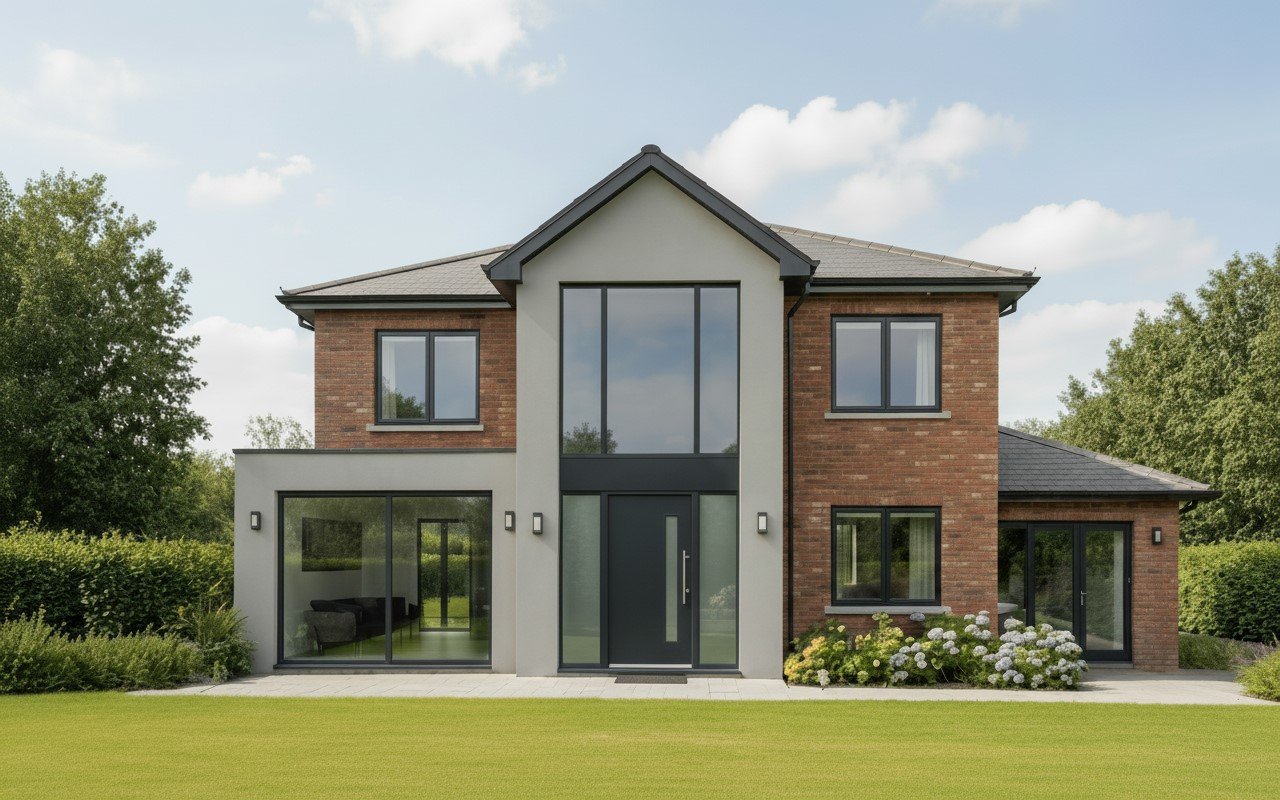 Modern home with premium aluminium windows and doors installed by HomeYourWay